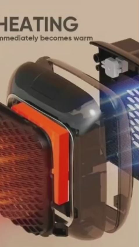 Portable Turbine Heater Wall-Mounted Electric Convector Heater ? Silent Infrared Fan Stove for Bathroom, Bedroom & Greenhouse | Energy-Saving Small Indoor Room Heater 220V (MULTI)